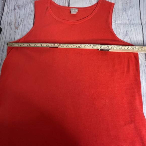 Chicos Women’s Sweater And Cardigan Set Size 16/ XL Burnt Orange Sleeveless - Picture 12 of 16